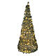 Pop up artificial Christmas tree, 70 in, flocked branches, 250 LEDs s1