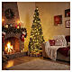 Pop up artificial Christmas tree, 70 in, flocked branches, 250 LEDs s2