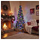 Pop up artificial Christmas tree, 70 in, flocked branches, 250 LEDs s4