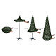 Pop up artificial Christmas tree, 70 in, flocked branches, 250 LEDs s6