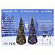 Pop up artificial Christmas tree, 70 in, flocked branches, 250 LEDs s9