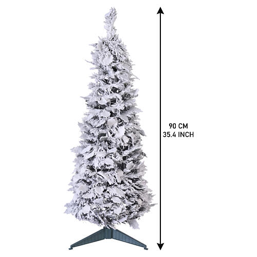 Pop-up snowy Christmas tree, 35 in with 100 warm white LEDs 3