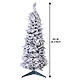 Pop-up snowy Christmas tree, 35 in with 100 warm white LEDs s3