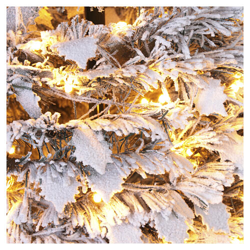 Sapin de Noël 150 cm effet neige avec 200 LEDs blanc chaud POP-UP 4