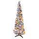Sapin de Noël 150 cm effet neige avec 200 LEDs blanc chaud POP-UP s1