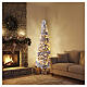 Sapin de Noël 150 cm effet neige avec 200 LEDs blanc chaud POP-UP s2