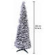 Sapin de Noël 150 cm effet neige avec 200 LEDs blanc chaud POP-UP s3