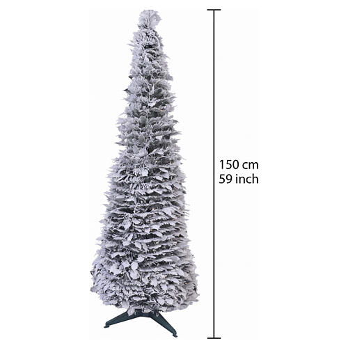 POP-UP prelit snow-effect Christmas tree 150 cm with 200 warm white LEDs 3