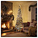 Árvore de Natal 210 cm flocada POP-UP com 300 LEDs branco quente s2