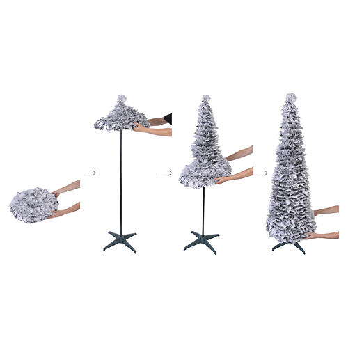 Sapin de Noël 300 cm POP-UP 500 LEDs blanc chaud 6