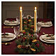 Set 2 pz candele LED color avorio con timer luce calda 24 cm s2
