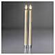 Set 2 pz candele taper color avorio LED luce calda 29 cm s3