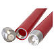 Pack of 2 red LED taper candles warm white light, 29 cm s4