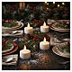 Set of 4 LED votive candles with timer, warm white light, 4.5 cm s2