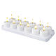 Zestaw 12 sztuk podgrzewaczy tealight LED, białe, ciepła barwa, 5,5 cm s1