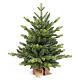 Kleiner grüner Weihnachtsbaum mit Jutesockel 45 cm Poly Feel Real s1