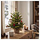 Kleiner grüner Weihnachtsbaum mit Jutesockel 45 cm Poly Feel Real s2