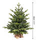 Pinetto di Natale verde e base in juta 45 cm Poly Feel Real s3