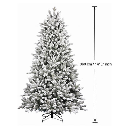Albero di Natale Rio floccato verde floccato 360 cm Poly Feel Real 3