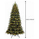 Albero di Natale Parco con 3200 led e giochi di luce 210 cm Poly Feel Real s3
