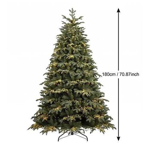 Albero di Natale Venice prelit 5000 led bianco caldo 180 cm Poly Feel Real 3