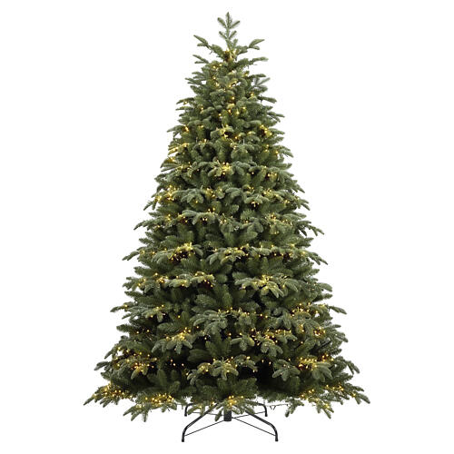 Künstlicher Weihnachtsbaum Venice mit integrierter Beleuchtung, 6500 warmweiße LEDs, 210 cm Poly Feel Real 1