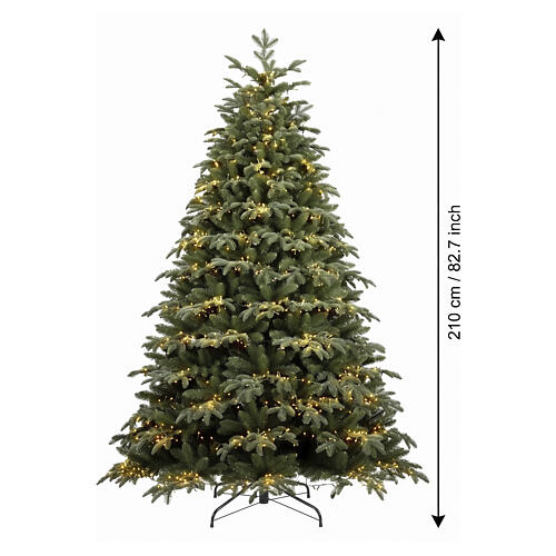 Venice Christmas tree 210 cm pre-lit 6500 warm white LEDs Poly Feel Real 3