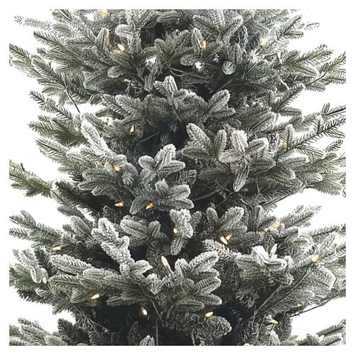 Albero di Natale Chalet floccato con 340 led bianco caldo 180 cm Poly Feel Real 4