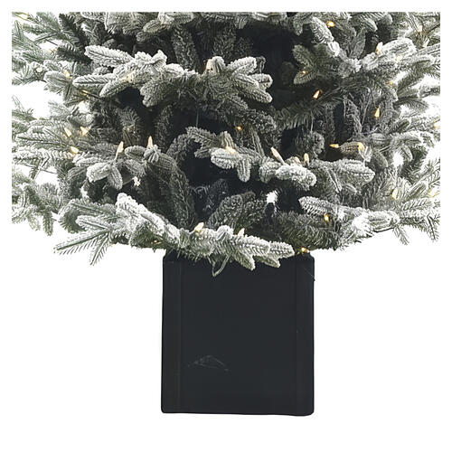 Albero di Natale Chalet floccato con 340 led bianco caldo 180 cm Poly Feel Real 5