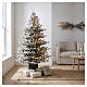 Albero di Natale Chalet floccato con 340 led bianco caldo 180 cm Poly Feel Real s2