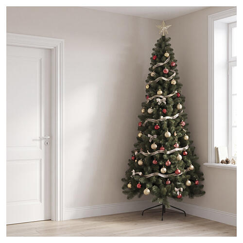 Albero di Natale Mezzo con chioma a metà per parete 210 cm PVC 2