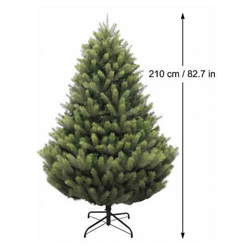 Albero di Natale Abies verde 210 cm Poly Feel Real 3