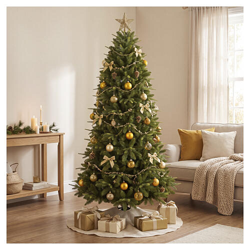 Albero di Natale Carolina verde slim 180 cm Poly Feel Real 2