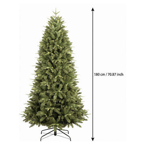 Albero di Natale Carolina verde slim 180 cm Poly Feel Real 3