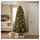 Albero di Natale Carolina slim verde rami ad ombrello 210 cm Poly Feel Real s2