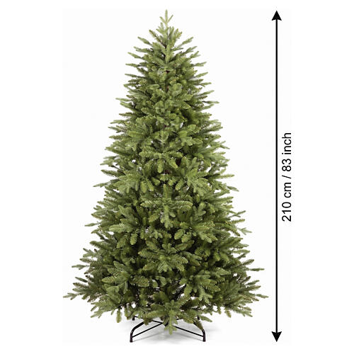 Albero di Natale Rio verde apertura ad ombrello 210 cm Poly Feel Real 3
