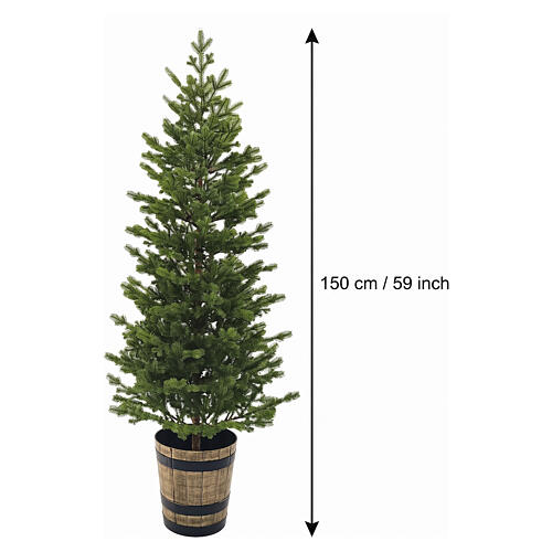 Albero di Natale Pinetto Full PE con vaso tondo 150 cm 3