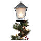 Addobbo natalizio lampione con pinetto 60 led e vaso quadrato 150 cm PVC PP s4