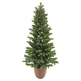 Albero di Natale Pinetto verde e base in terracotta 120 cm Poly Feel Real