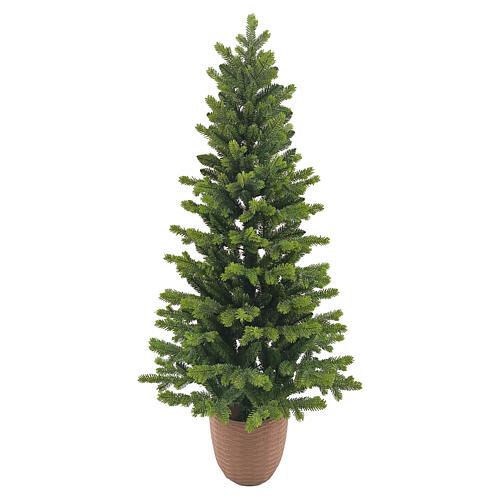 Albero di Natale Pinetto verde e base in terracotta 120 cm Poly Feel Real 1
