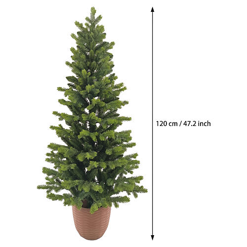 Albero di Natale Pinetto verde e base in terracotta 120 cm Poly Feel Real 3