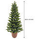 Albero di Natale Pinetto verde e base in terracotta 120 cm Poly Feel Real s3