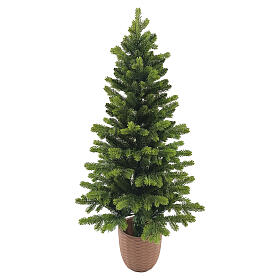 Albero di Natale Pinetto rami verdi e base in terracotta 150 cm Poly Feel Real