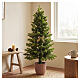 Albero di Natale Pinetto rami verdi e base in terracotta 150 cm Poly Feel Real s2