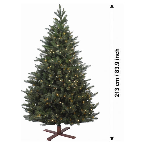 Albero di Natale Kentucky Deluxe preilluminato 213 cm PE PVC 650 led bianco caldo 3