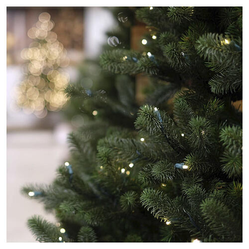 Albero di Natale Kentucky Deluxe preilluminato 213 cm PE PVC 650 led bianco caldo 6