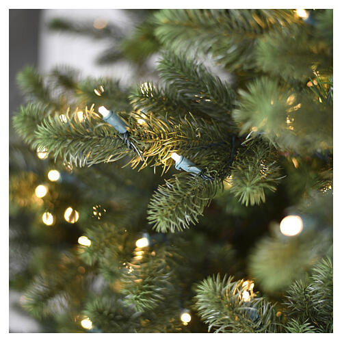 Albero di Natale Kentucky Deluxe con luci 243 cm PE PVC 1050 led bianco caldo 4