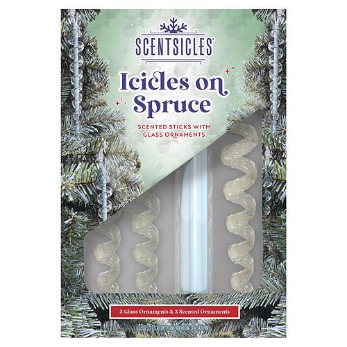 Profumatore natalizio Scentsicles Ghiaccioli sull'abete 6 pezzi con decorazioni in vetro 3