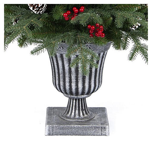 Albero di Natale Pinetto con pigne e bacche 75 cm PE PVC 4