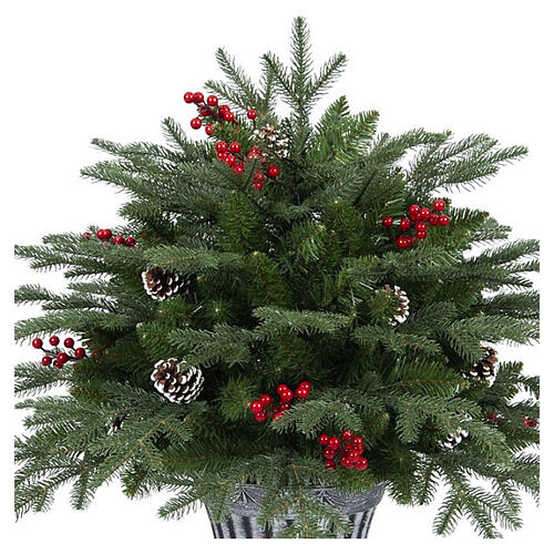 Albero di Natale Pinetto con pigne e bacche 75 cm PE PVC 5